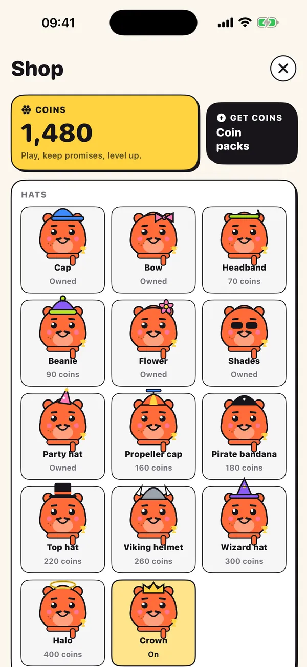 Earn coins by playing