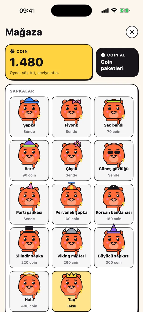 Earn coins by playing