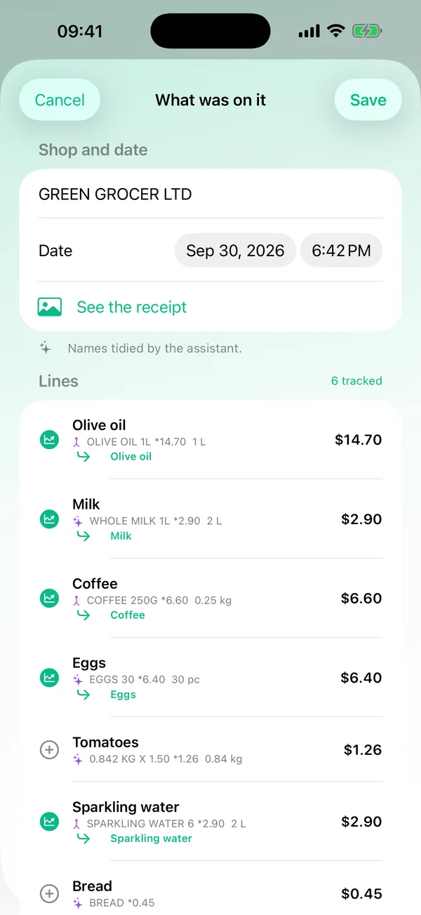 Long receipt, short job